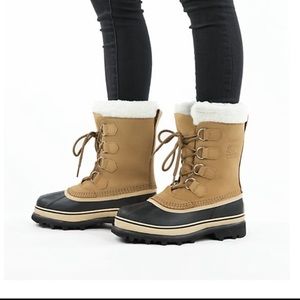 Sorel Caribou Waterproof Snow Boots Leather Brown